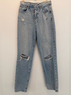 Pacsun Light Wash Ripped Blue Dad Jeans, Women Size 27